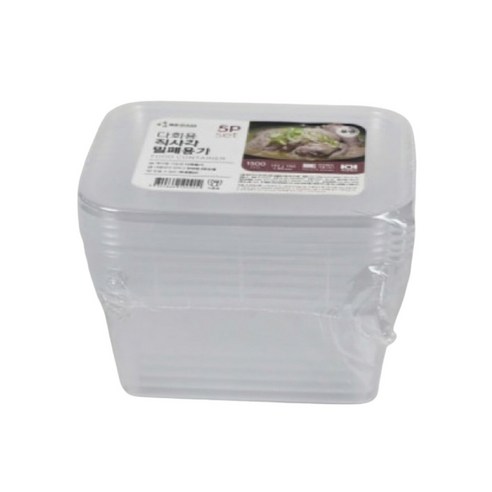 스완 다회용 직사각 밀폐용기 대형 850ml, 1개, 5개입