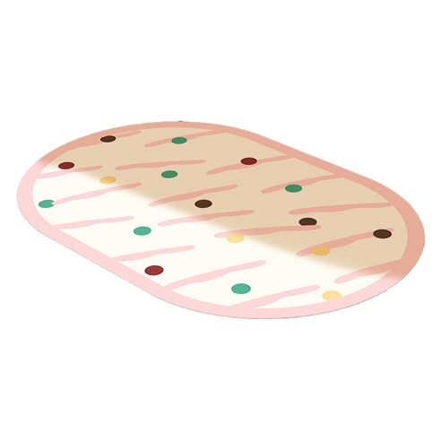 몬드스팟 도트 호박 미끄럼방지 빨아쓰는 규조토 욕실 발매트 45 x 75 cm RB20830, 도트핑크, 1개