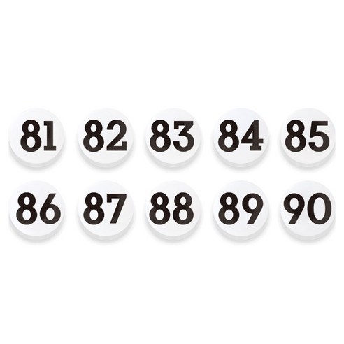 숫자 자석홀더 세트 소, 81번~90번, 1세트