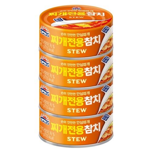 사조 찌개참치, 85g, 4개