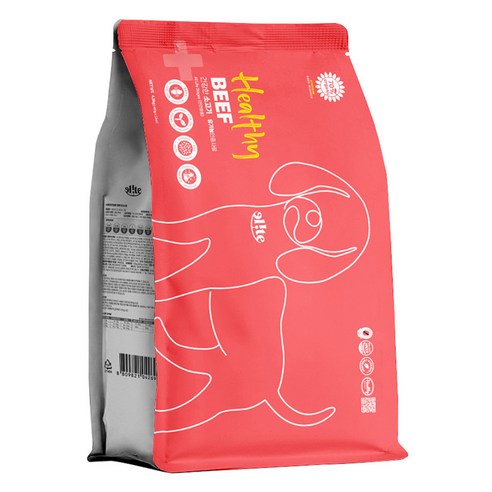 엘릿 전연령 강아지 헬씨 레드 유기농 건식사료, 1개, 4.8kg, 소