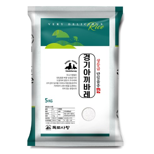 독도사랑 경기아끼바레 쌀, 5kg, 1개