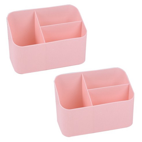 알로데 심플 다용도 수납꽂이, TYPE03 핑크 3칸, 2개