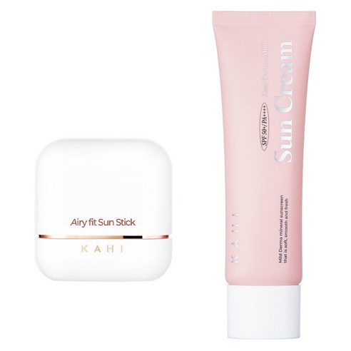 가히 에어리핏 선스틱 14g + 가히 징크 더마 마일드 선크림 50ml 세트 SPF50+ PA++++, 1개