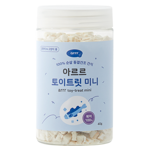동원아르르 반려동물 토이트릿 미니 동결건조간식, 북어, 40g, 1개