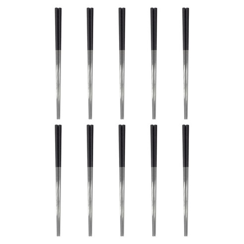 키친유 스텐 304 컬러 진공젓가락 23cm, 블랙, 10개, 단품
