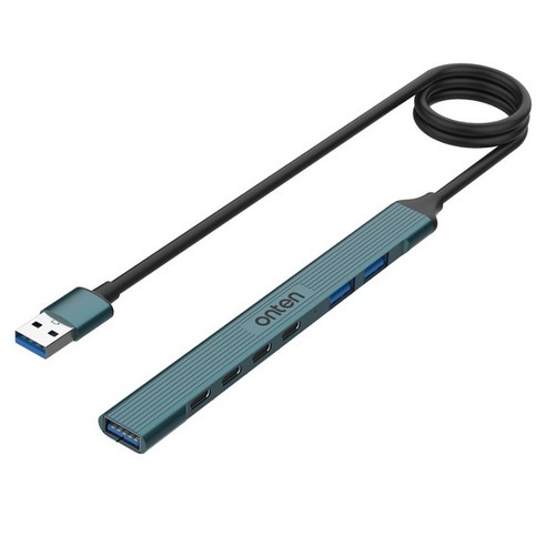 컴스 C타입 4포트 + A타입 3포트 USB 멀티 허브 FW072, 1개, 그레이