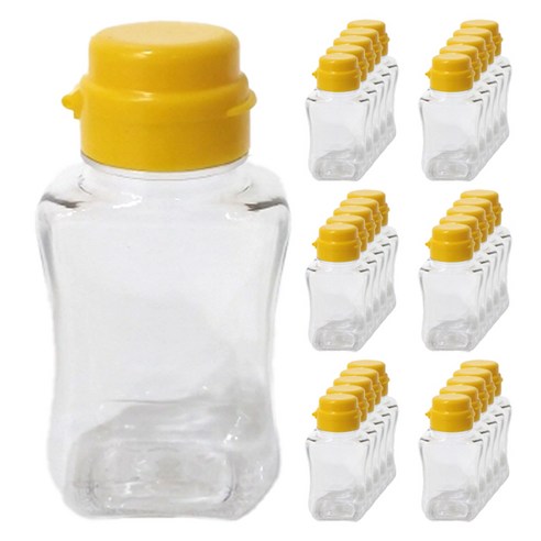 대경 호리직사각 페트병 + 노랑캡 세트, 100개, 100ml