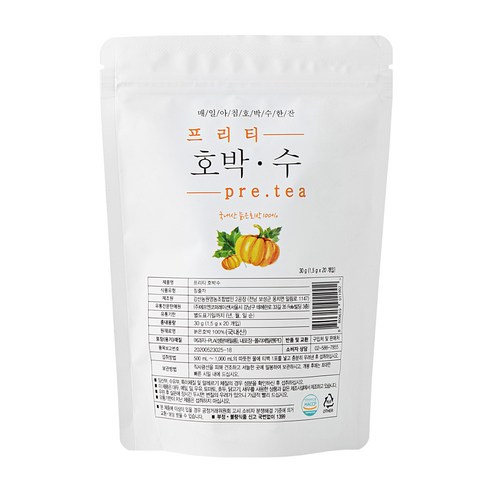 프리티 호박수 티백, 1.5g, 20개입, 1개