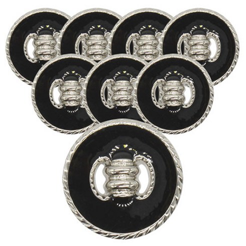 동대문단추왕 매듭 단추 18mm, 블랙Ni, 8개