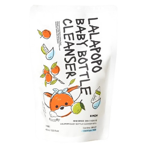 케이맘 랄라포포 젖병식기세정제 쿨라임향 액상형 리필, 400ml, 1개