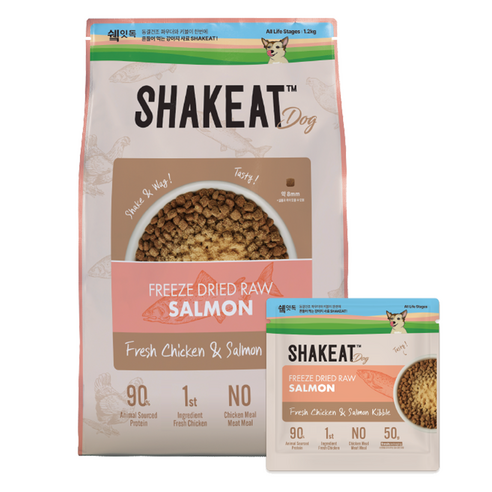 쉨잇 전연령 강아지 프레시 키블 동결건조 사료, 1.2kg, 1개, 연어