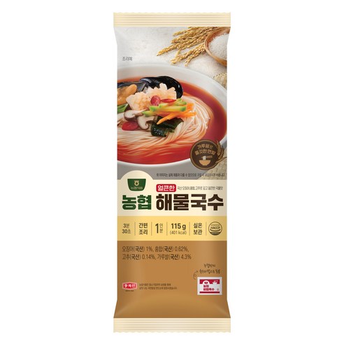 농협식품 얼큰한 해물국수, 115g, 1개