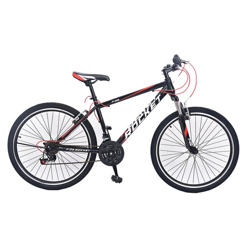 닥터바이크 앞서스펜션 21단 MTB 자전거 F-26S ROCKET 완조립 고객직접설치, 블랙 + 레드, 1개, 170cm