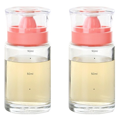 키텐실 시노글라스 비스포크 실리콘 오일병 S-Cap 코랄, 2개, 100ml