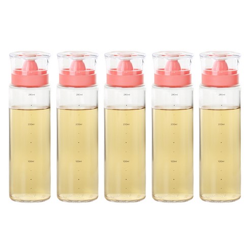 키텐실 시노글라스 비스포크 실리콘 오일병 S-Cap 코랄, 5개, 300ml