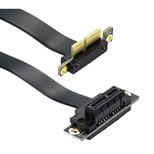 컴스 PCI Express 연장 아답터 1x PCI-E 3.0 플랫 꺾임형 20cm BD205, 1개