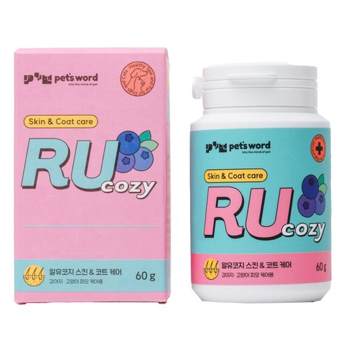 펫츠워드 반려동물 알유코지 케어 영양제, 1개, 피부/피모