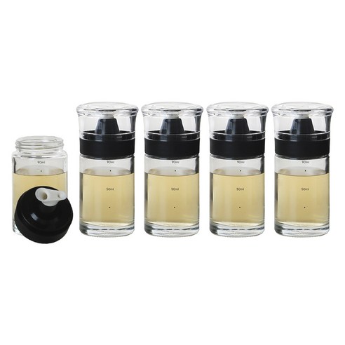 키텐실 비스포크 양방향 멀티 실리콘 오일병 M Cap 블랙, 5개, 100ml