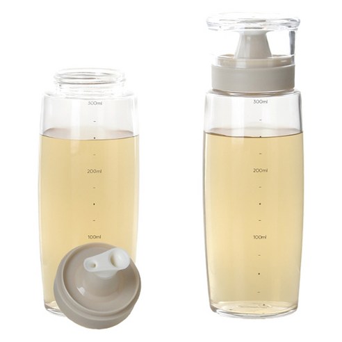 키텐실 비스포크 양방향 멀티 뉴라운드 실리콘 오일병 M Cap 베이지, 2개, 300ml