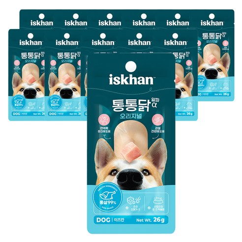 이즈칸 강아지 통통닭 오리지널 알파, 12개, 26g, 닭가슴살맛