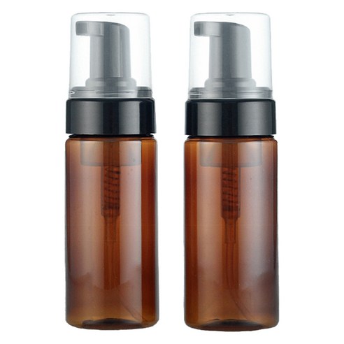 버블 거품 공병 100ml, 2개, 브라운