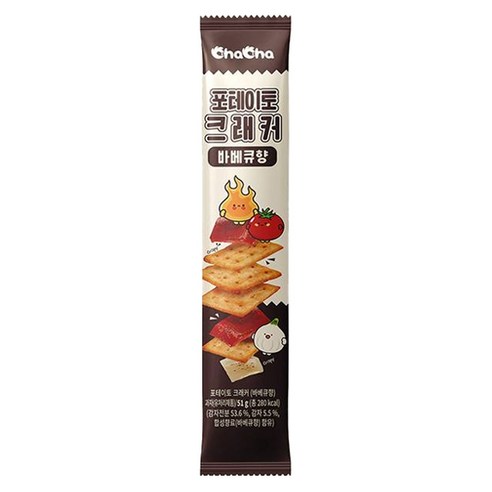 챠챠 포테이토 크래커 바베큐향, 51g, 1개