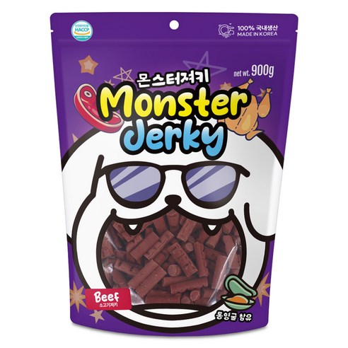 강아지 대용량 몬스터 져키, 900g, 1개, 소고기
