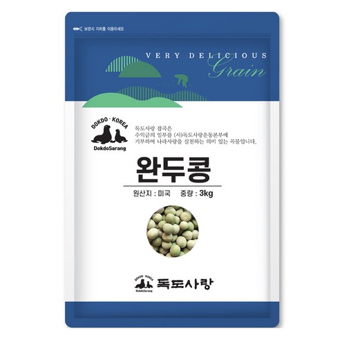 독도사랑 완두콩, 3kg, 1개