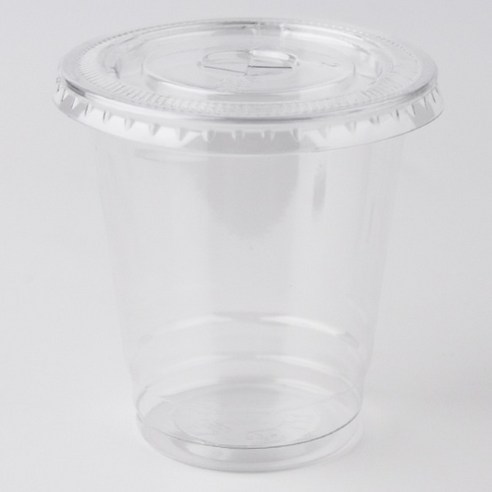 PET 아이스컵 + 평뚜껑 타공형 세트, 240ml, 50개입, 1세트