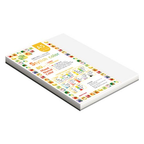 종이문화 스타일리쉬 얇은 혼합색지 10 SN Mono Tone 80g, 130개, A5