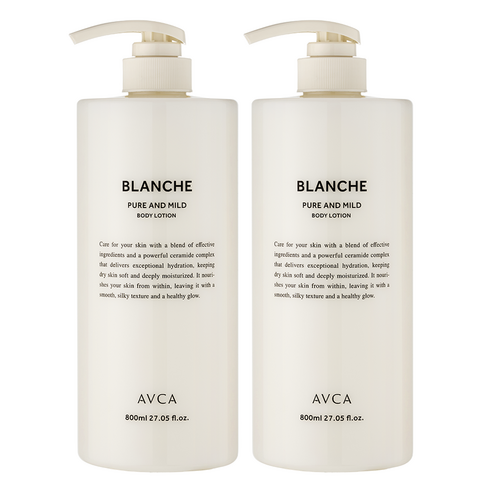 아브카 퓨어 앤 마일드 세라마이드 바디로션 블랑쉬향, 800ml, 2개