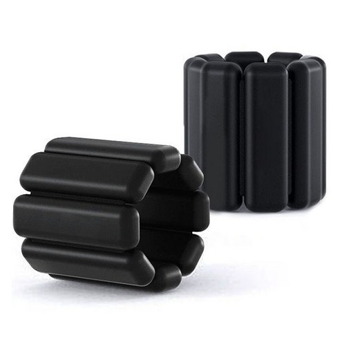 루아즈 손목 발목 실리콘 모래주머니 중량밴드 2p, 블랙, 1kg