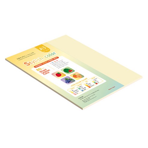 종이문화 스타일리쉬 시즌칼라 복사용지 01 SS Spring 80g, A3, 33개