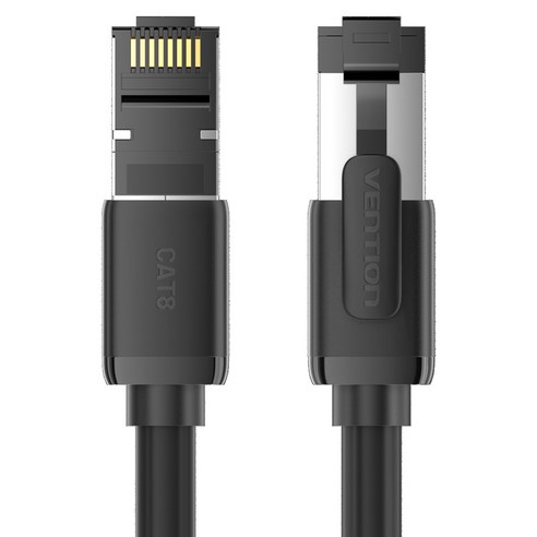 벤션 LSZH 난연 CAT8 SFTP 초고속 인터넷 랜케이블, 블랙, 1개, 5m