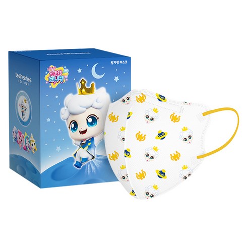 티히히 캐치티니핑 시즌5 마스크 유아동용 소형M, 25개입, 1개, 왕자핑