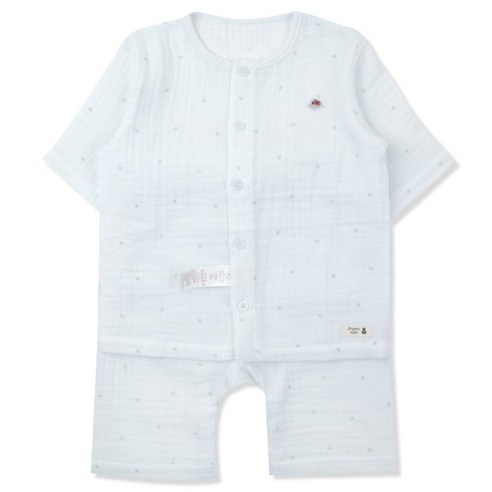 오가닉맘 유아용 그리프 칠부 면 내의 상하의 세트
