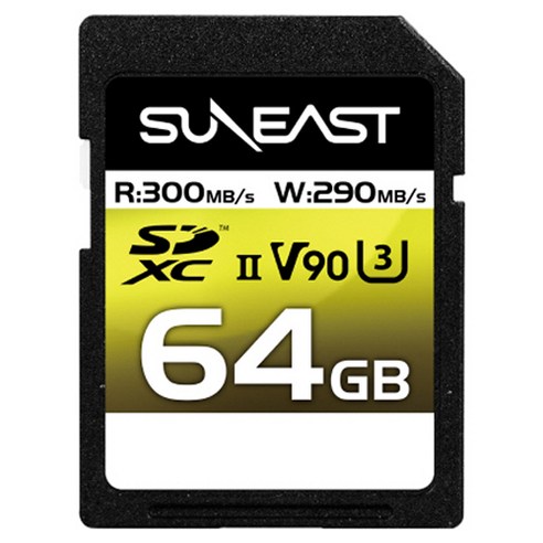 선이스트 얼티메이트 프로 SD V90 UHS-II 300MB/s SE-SDU2064GA300, 64GB, 1개