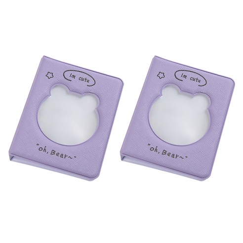 일상속반짝 곰돌이 포토카드 앨범 2p, 퍼플, 18매