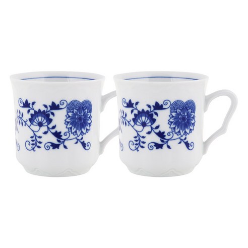 체스키포슬란 쯔비벨무스터 카렐 머그컵 330ml CB477, 코발트 블루, 2개