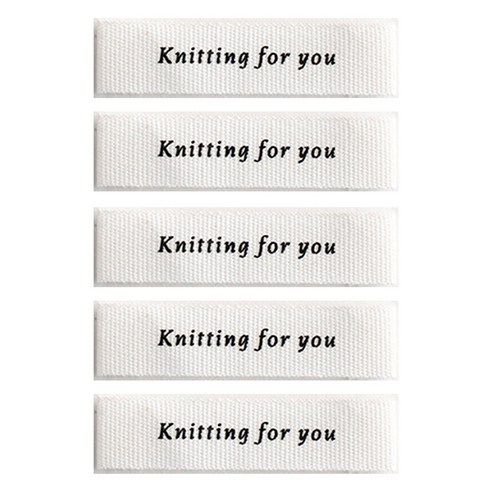 yarna Knitting for you 페브릭 천 라벨 5p 세트, 1개, 혼합색상