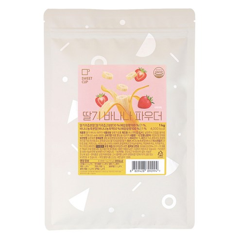 스위트컵 딸기바나나 파우더, 1kg, 1개입, 1개