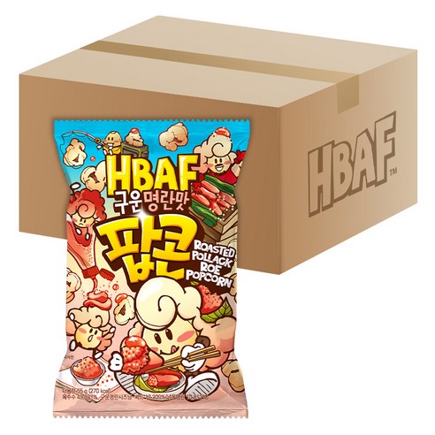 바프 구운 명란맛 팝콘, 55g, 12개