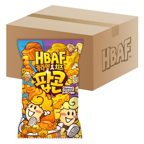 바프 카라멜 앤 치즈 팝콘, 80g, 12개