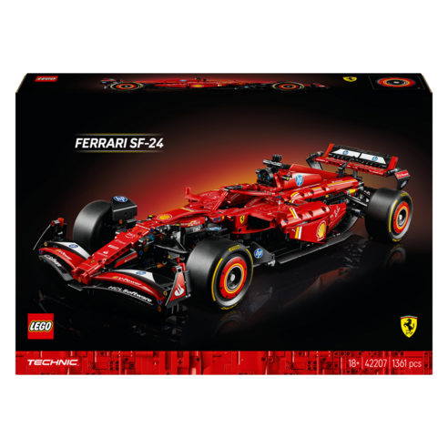 레고 42207 테크닉 Ferrari SF 24 F1 레이스 카, 혼합색상, 1개