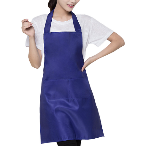 케리코 모던 앞포켓 앞치마, 블루