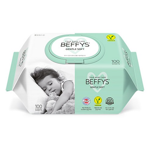 베피스 아동용 젠틀 소프트 물티슈 캡형, 60g, 100매, 1개