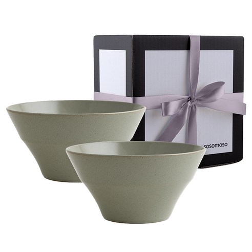 소소모소 단 면기 2p 선물 세트, 그린, 1세트