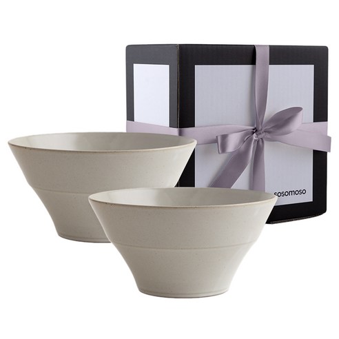 소소모소 단 면기 2p 선물 세트, 화이트, 1세트