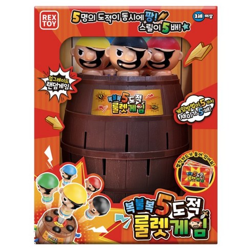 씽크토이 복불복 도적 룰렛게임, 혼합색상, 1개